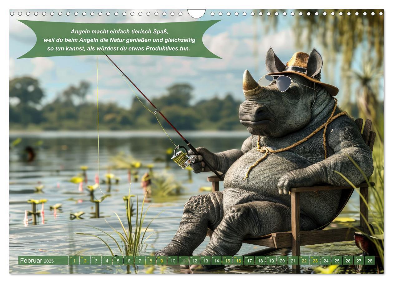 Bild: 9783457174937 | Der tierisch lustige Angler-Kalender (Wandkalender 2025 DIN A3...