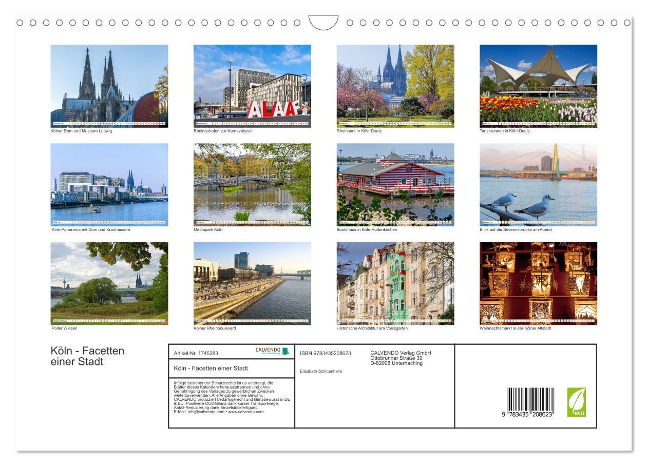 Bild: 9783435208623 | Köln - Facetten einer Stadt (Wandkalender 2025 DIN A3 quer),...