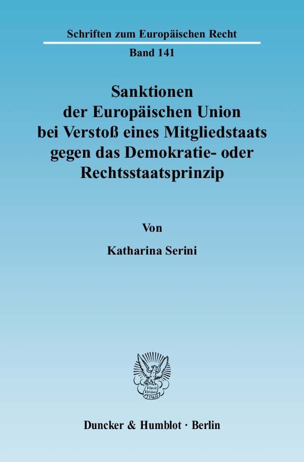Cover: 9783428128334 | Sanktionen der Europäischen Union bei Verstoß eines Mitgliedstaats...