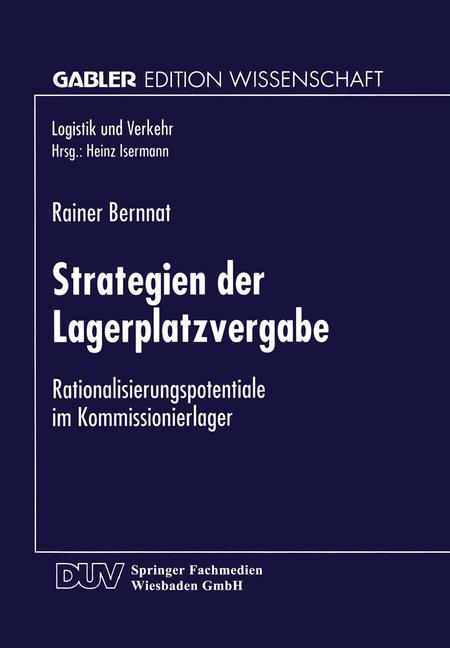 Cover: 9783824466771 | Strategien der Lagerplatzvergabe | Rainer Bernnat | Taschenbuch | xxi