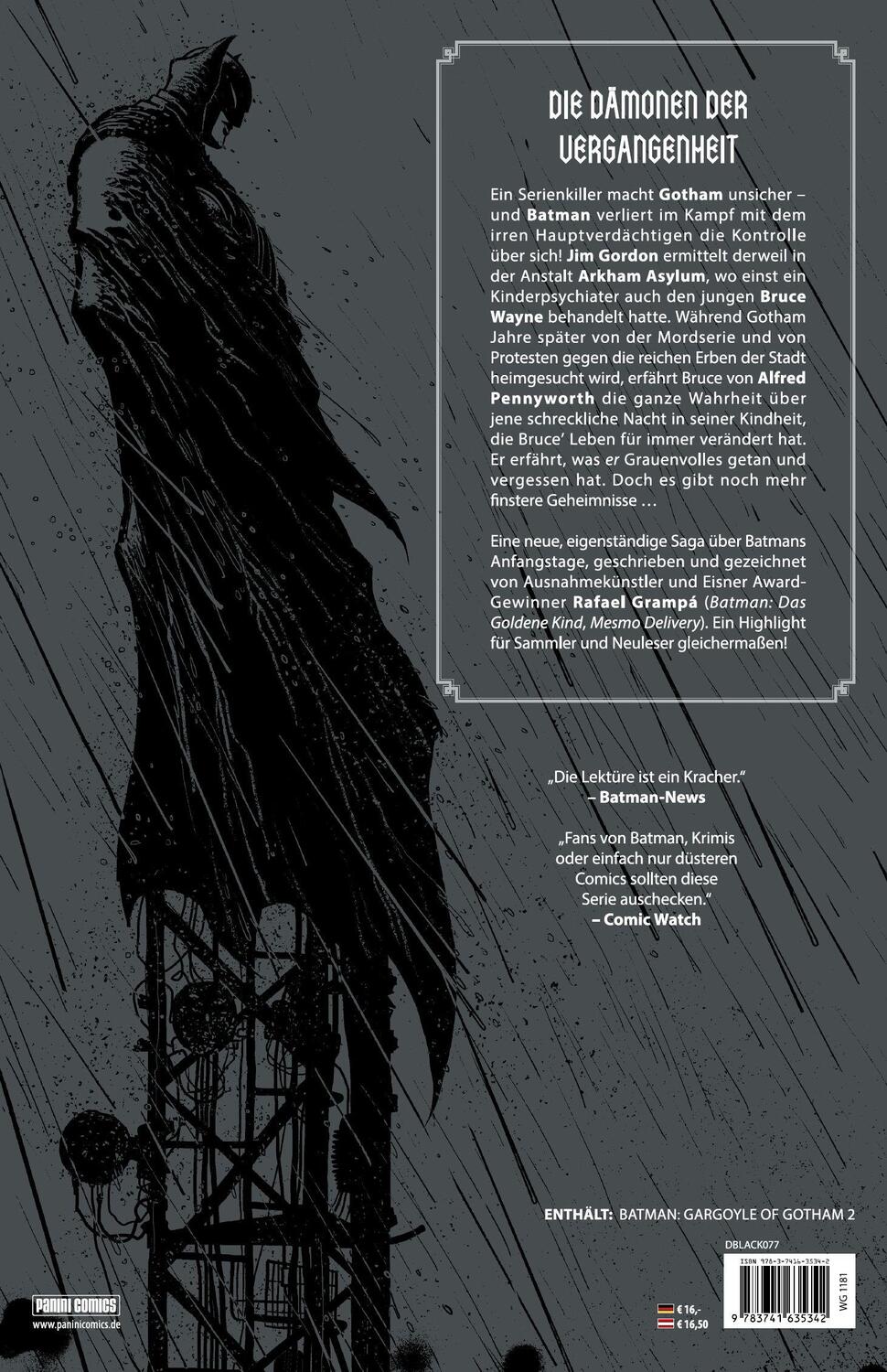 Rückseite: 9783741635342 | Batman: Der Gargoyle von Gotham | Bd. 2 (von 4) | Rafael Grampá | Buch