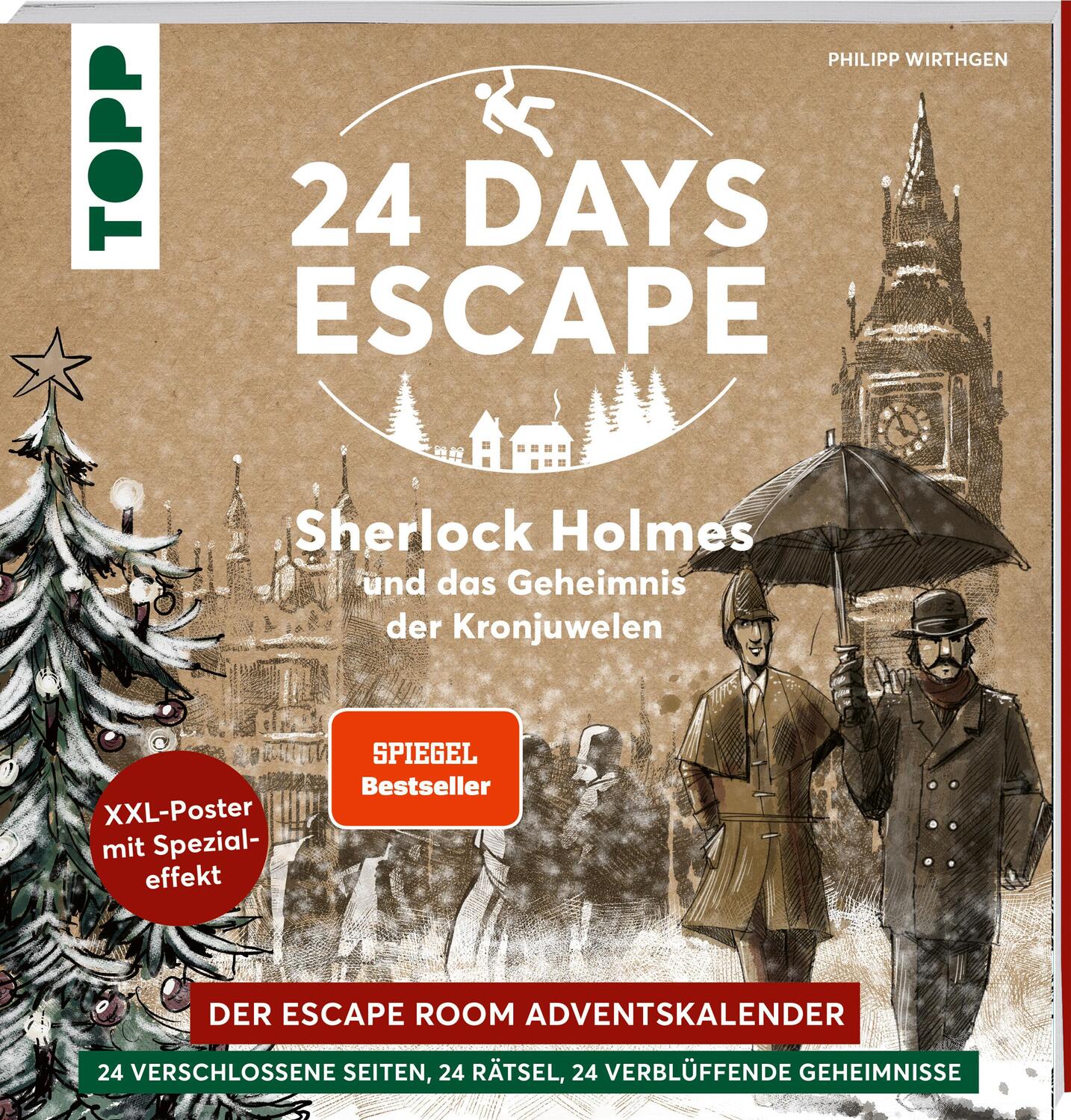 Cover: 9783772449888 | 24 DAYS ESCAPE - Der Escape Room Adventskalender: Sherlock Holmes...