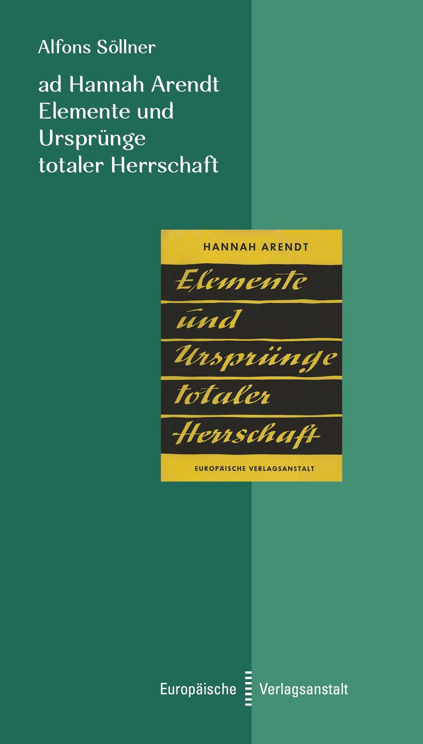 Cover: 9783863931179 | ad Hannah Arendt. Elemente und Ursprünge totaler Herrschaft | Söllner