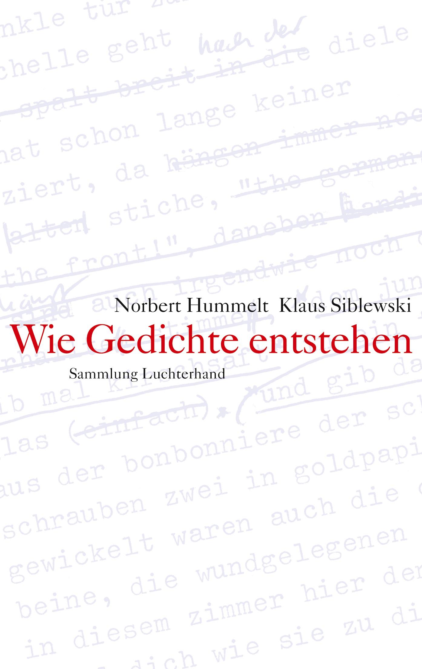 Cover: 9783630621661 | Wie Gedichte entstehen | Klaus Siblewski (u. a.) | Taschenbuch | 2009