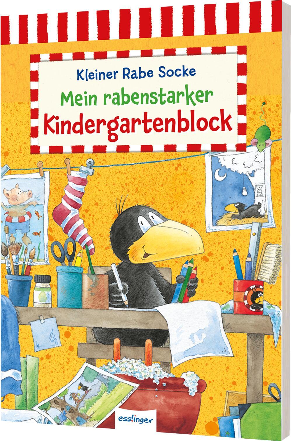 Cover: 9783480233212 | Der kleine Rabe Socke: Mein rabenstarker Kindergartenblock | Rudolph