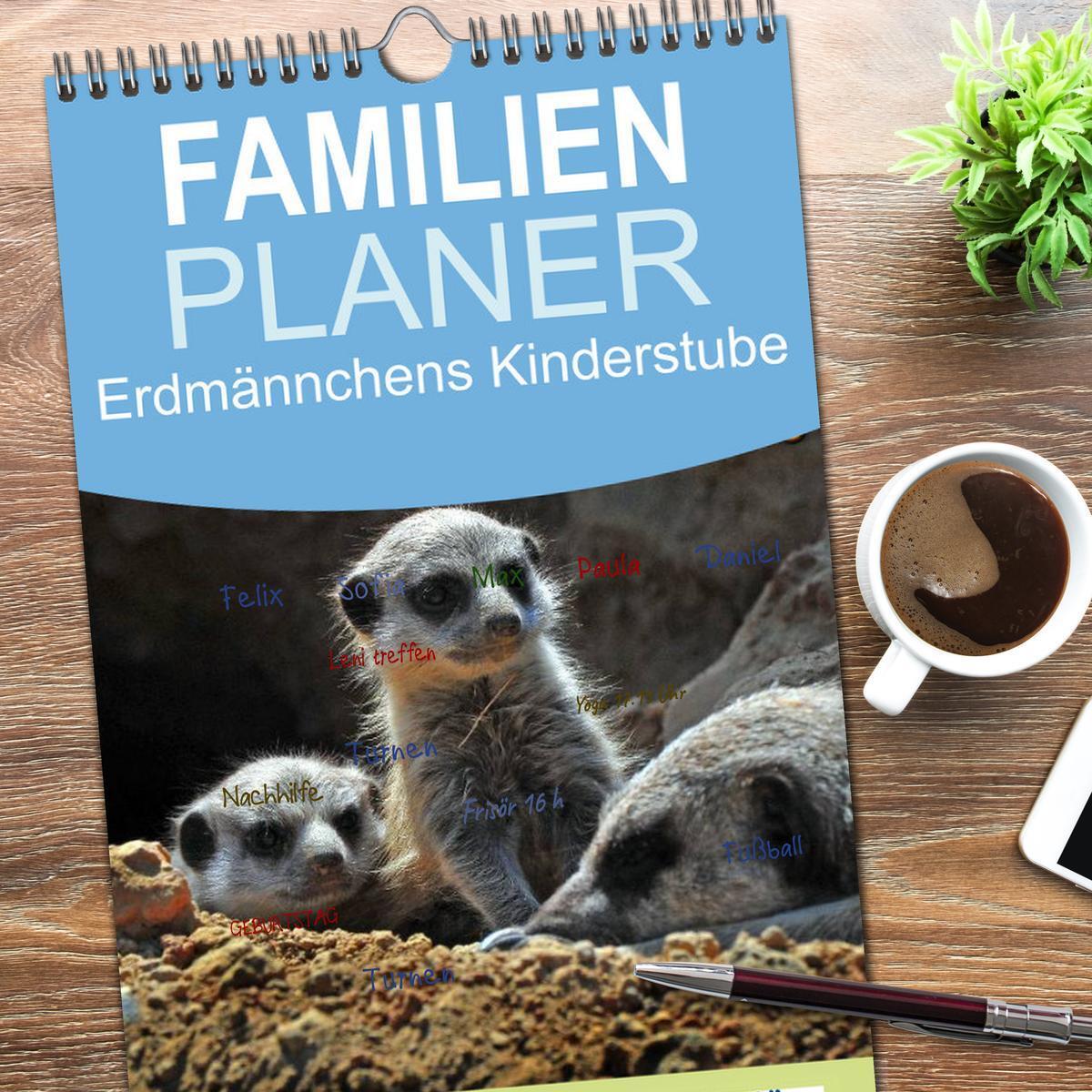 Bild: 9783457123713 | Familienplaner 2025 - Erdmännchens Kinderstube mit 5 Spalten...