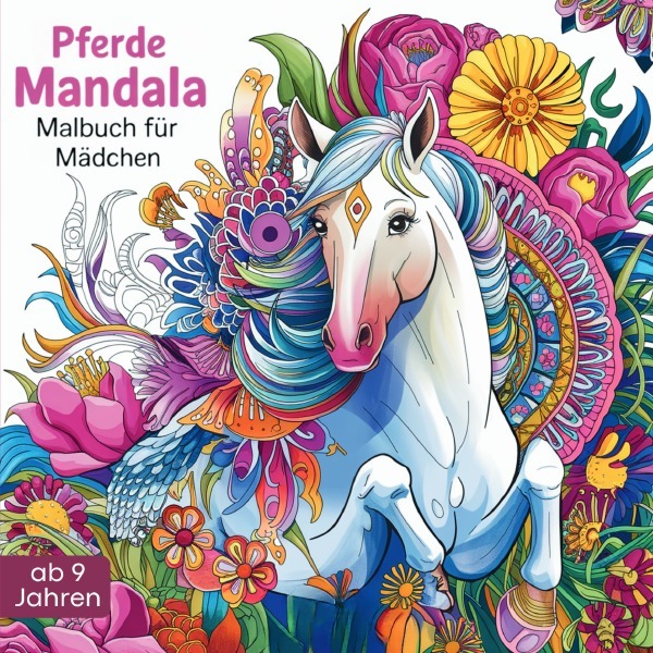 Cover: 9783818782214 | Pferde Mandala Malbuch für Mädchen ab 9 Jahren | Anne Dreams | Buch