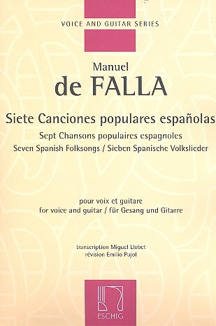 Cover: 9790045044954 | 7 Canciones populares espanolas | Pour Voix et Guitare | Falla | Buch