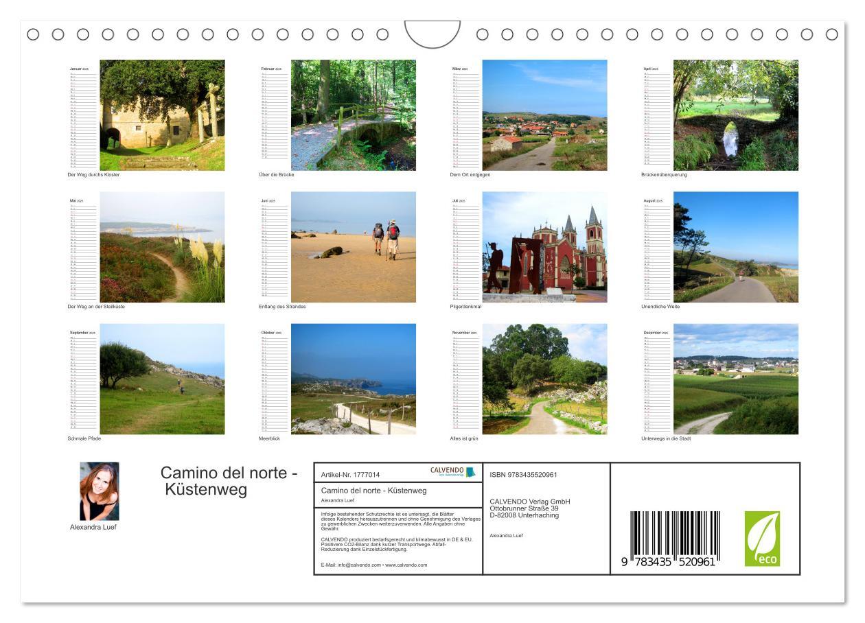 Bild: 9783435520961 | Camino del norte - Küstenweg (Wandkalender 2025 DIN A4 quer),...