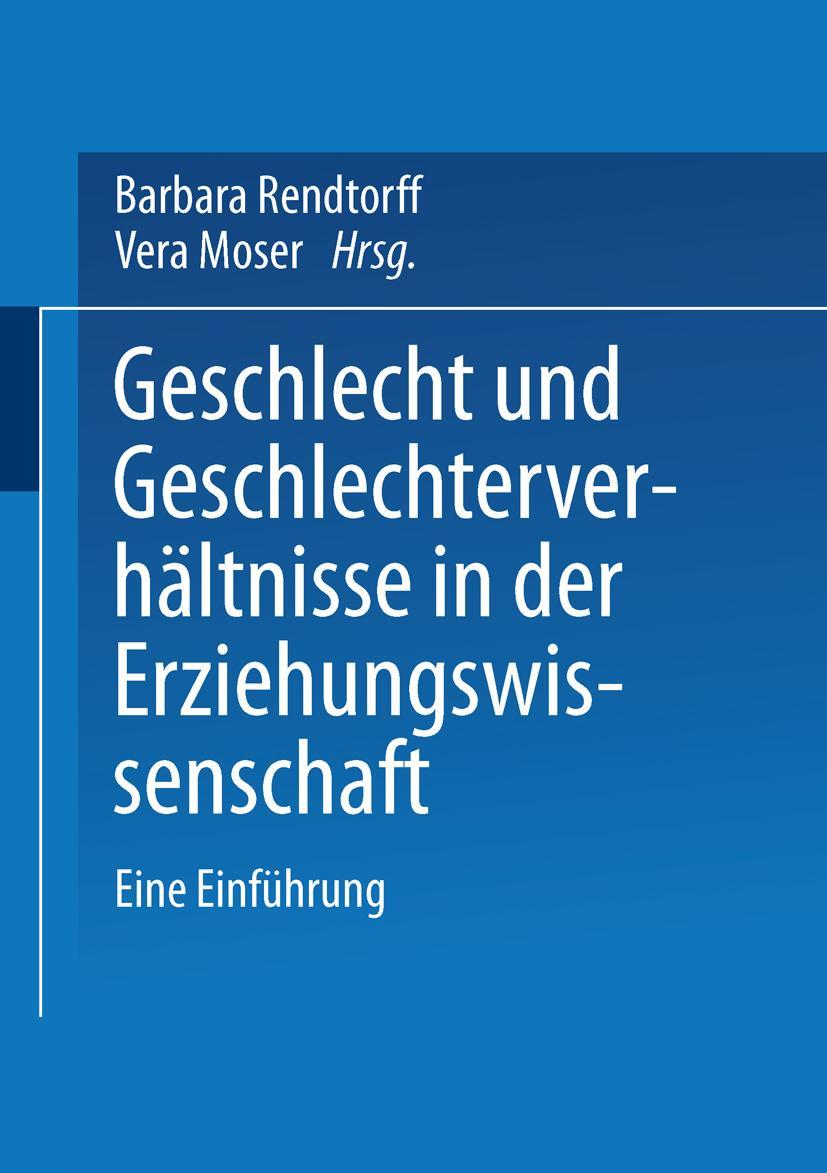 Cover: 9783810023032 | Geschlecht und Geschlechterverhältnisse in der Erziehungswissenschaft