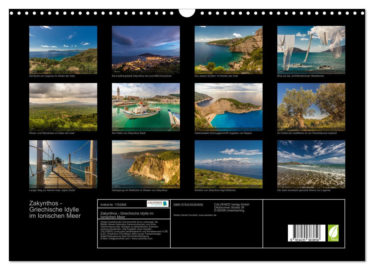 Bild: 9783435383856 | Zakynthos - Griechische Idylle im Ionischen Meer (Wandkalender 2025...