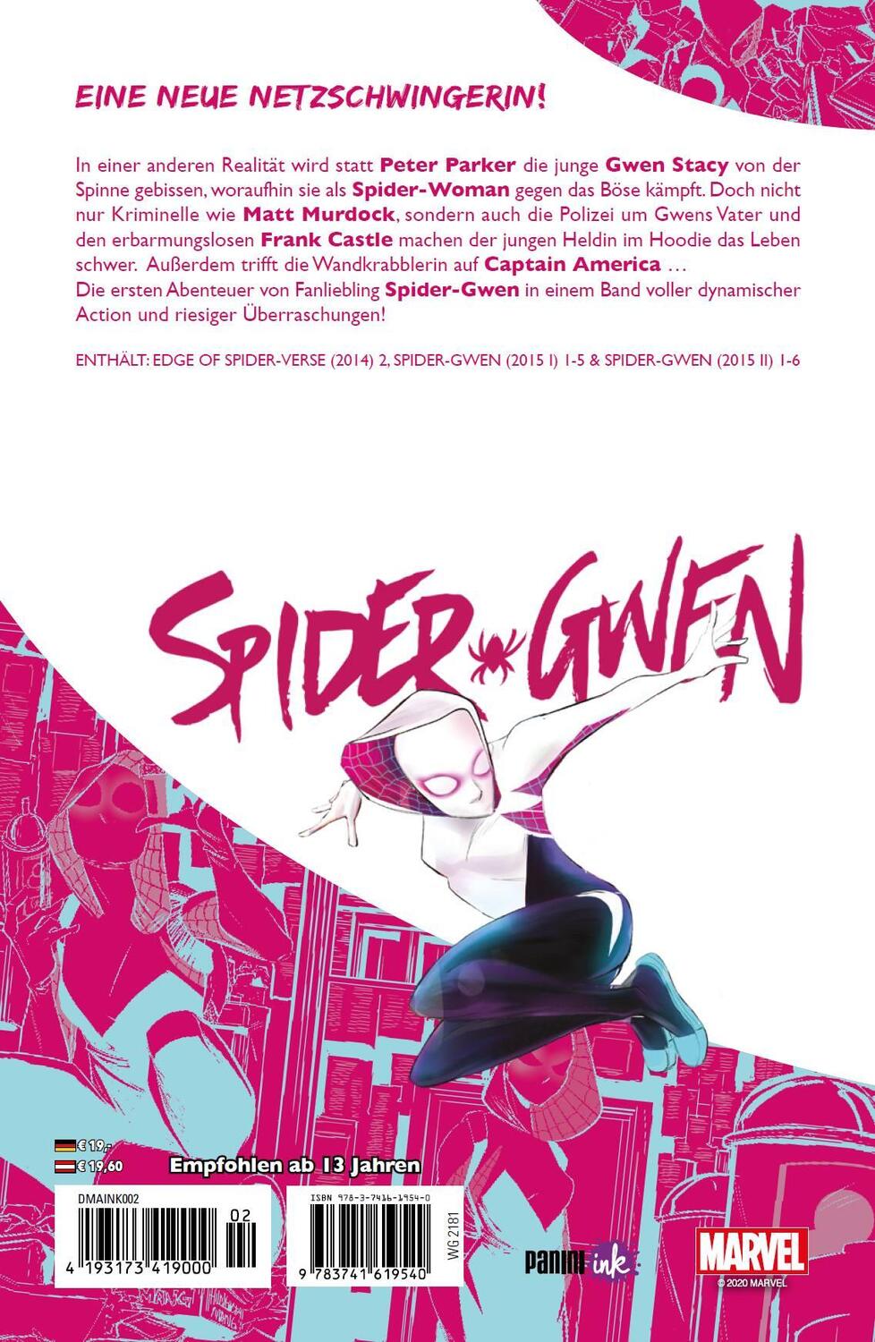 Rückseite: 9783741619540 | Spider-Gwen | Bd. 1: Gwen Stacy | Jason Latour (u. a.) | Taschenbuch