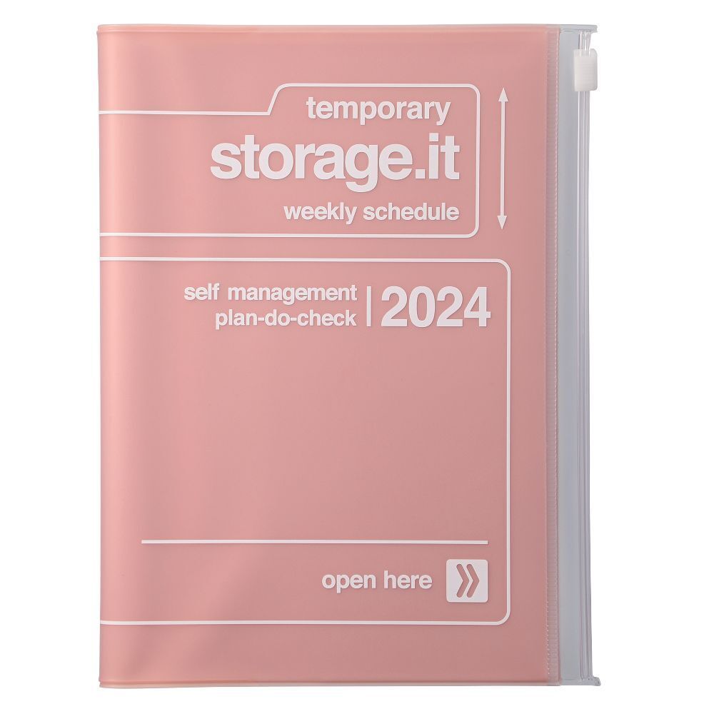 Cover: 4550045106640 | MARK'S 2023/2024 Taschenkalender B6 vertikal, Storage it, Pink | 2024