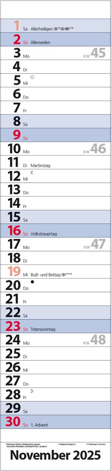 Bild: 9783731879619 | Streifenplaner Compact Blau 2025 | Verlag Korsch | Kalender | 13 S.