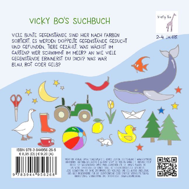 Bild: 9783944956268 | Vicky Bo's Suchbuch. Wörter- Farben- Sachen-Bilderbuch. 2-4 Jahre