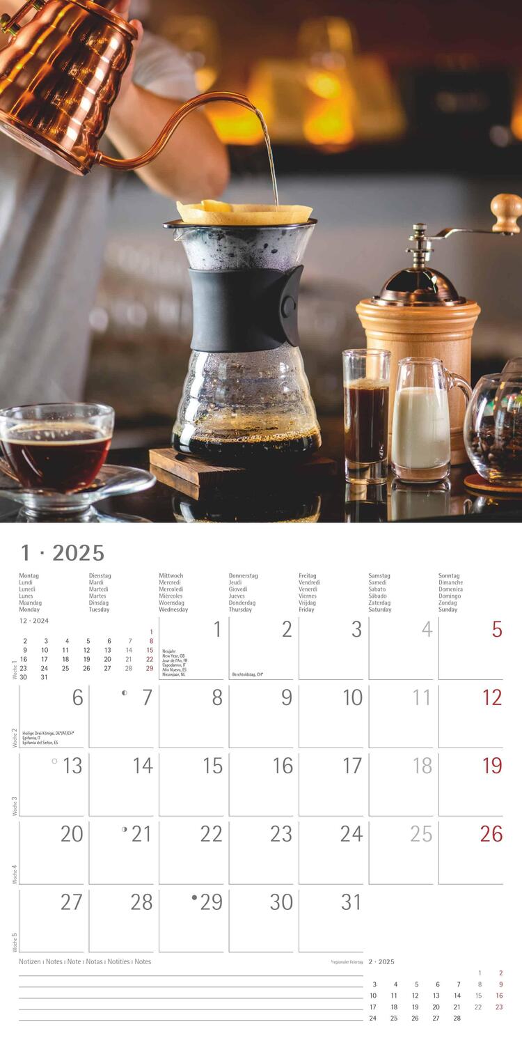 Bild: 4251732343064 | Kaffeegenuss 2025 - Broschürenkalender 30x30 cm (30x60 geöffnet) -...