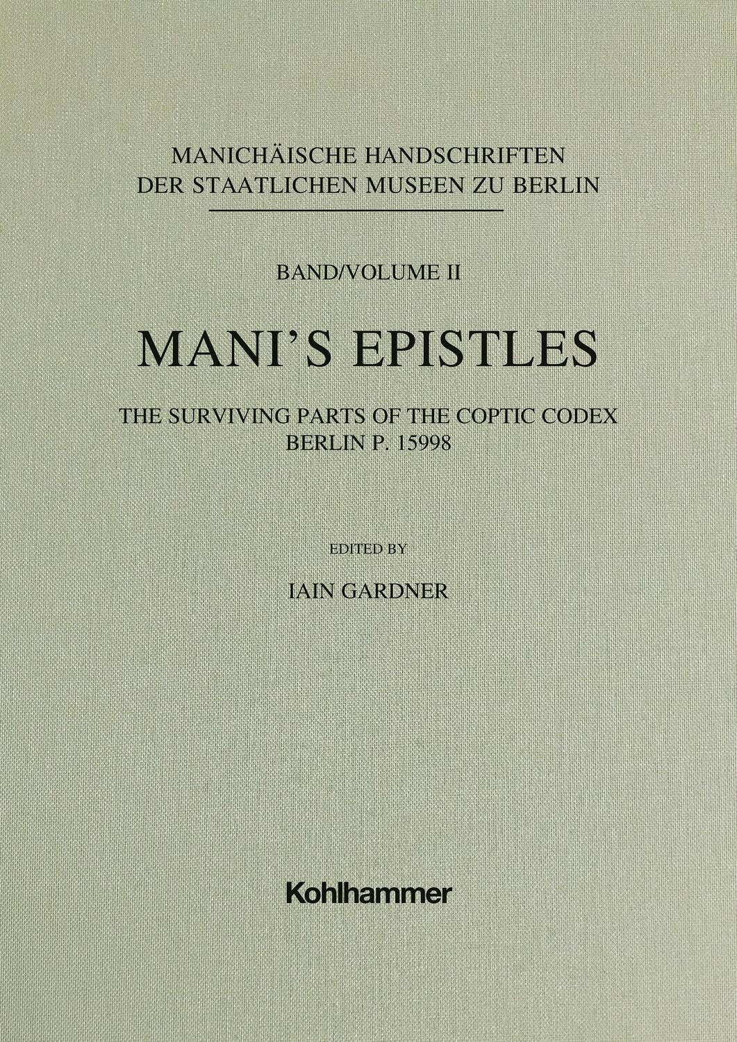 Cover: 9783170416727 | Mani's Epistles | Iain Gardner | Buch | VIII | Englisch | 2022