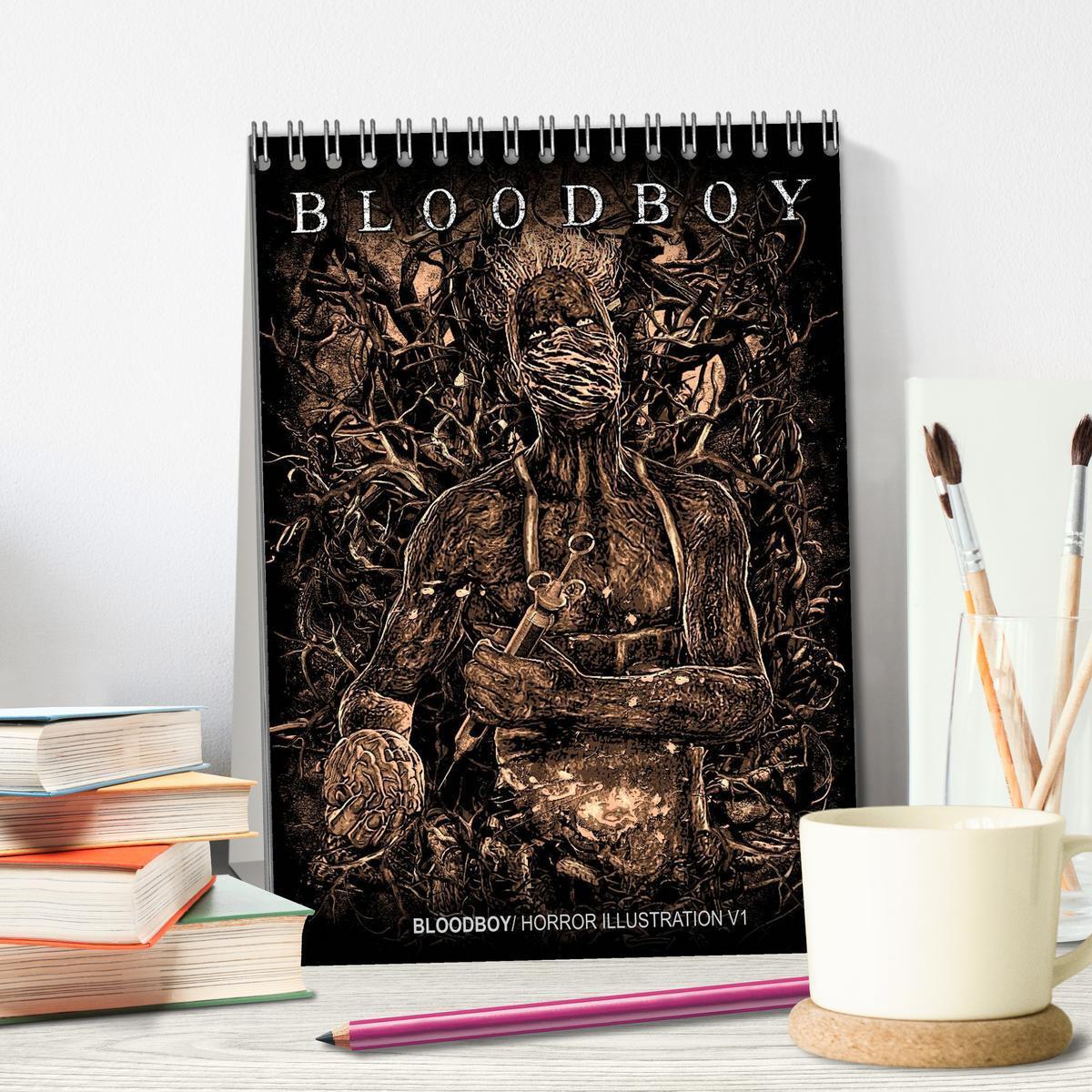 Bild: 9783457055472 | BLOODBOY/ HORROR ILLUSTRATION V1 (Tischkalender 2025 DIN A5 hoch),...