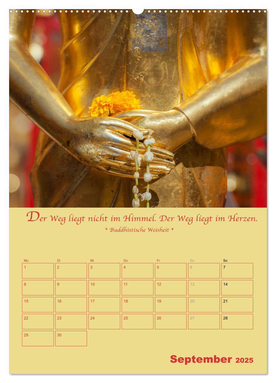 Bild: 9783435927586 | BUDDHA IN GOLD - Mit buddhistischen Sprüchen (Wandkalender 2025 DIN...