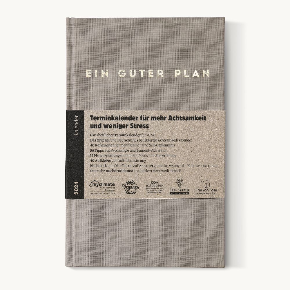 Cover: 4260653842686 | Ein guter Plan 2024, Taupe | Jan Lenarz | Kalender | Leinen | 264 S.