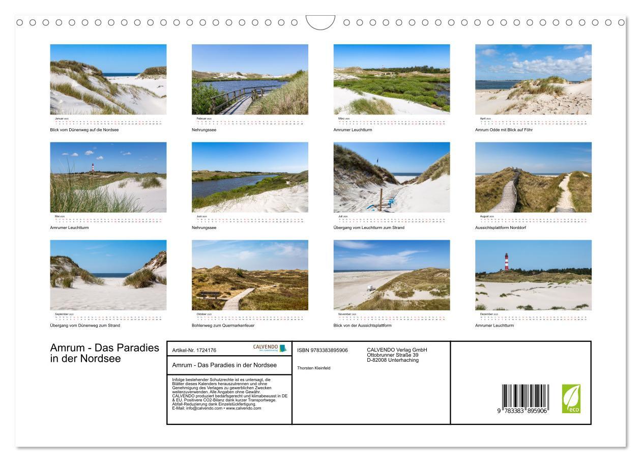 Bild: 9783383895906 | Amrum - Das Paradies in der Nordsee (Wandkalender 2025 DIN A3...