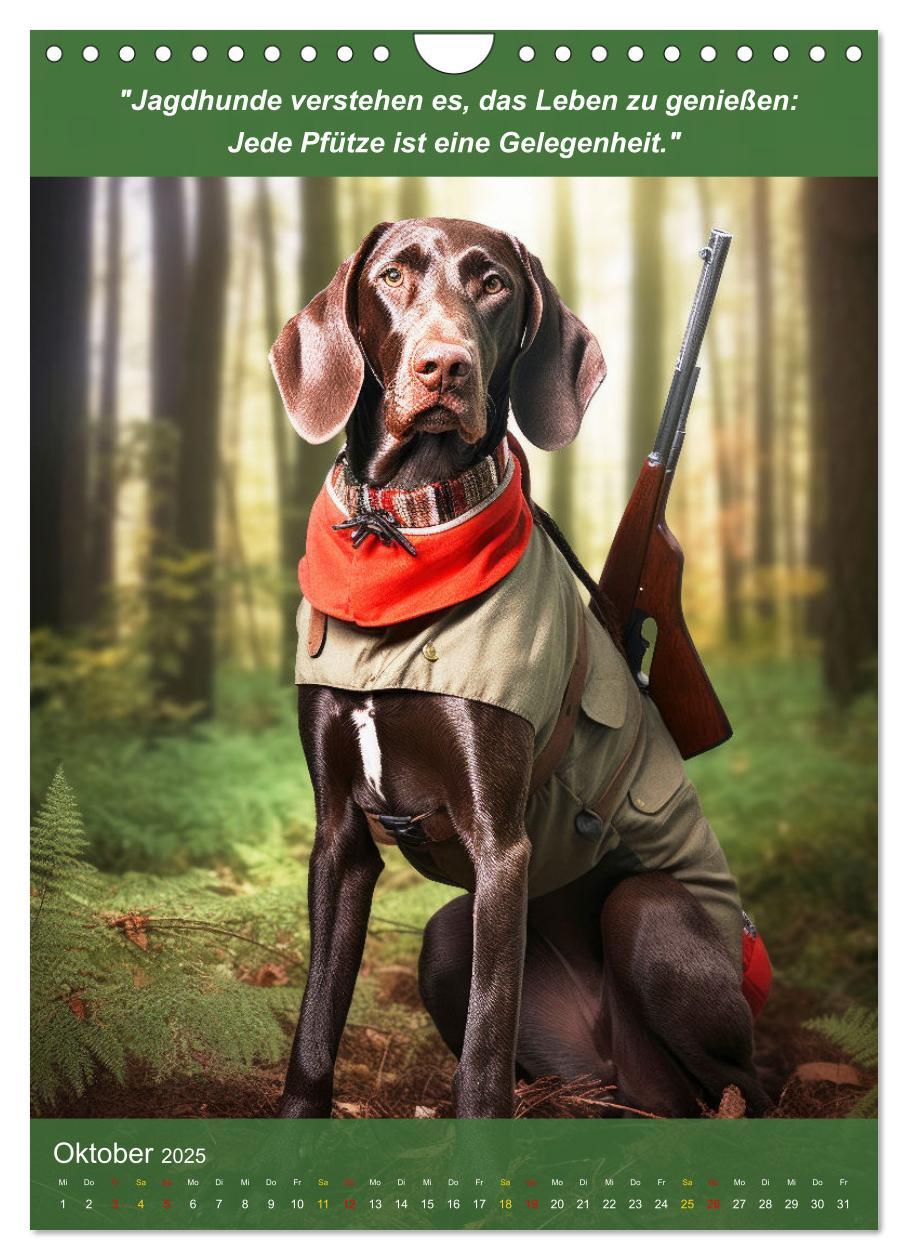 Bild: 9783435967759 | Lustige Jagdhunde mit Jägerlatein (Wandkalender 2025 DIN A4 hoch),...