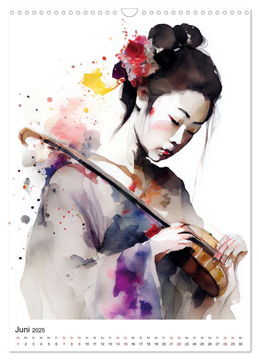 Bild: 9783435885459 | Geisha Aquarelle - Japanische Kulturdamen, Landschaft und Sakura...