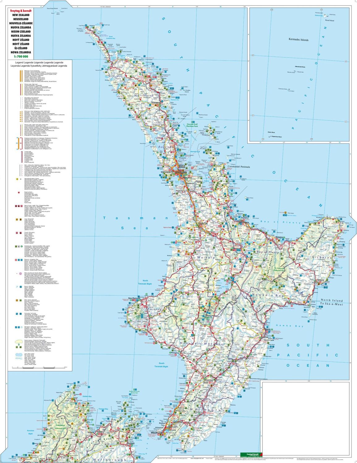 Bild: 9783707914832 | Neuseeland 1 : 700 000 mit Stadtplan Wellington | (Land-)Karte | 2013