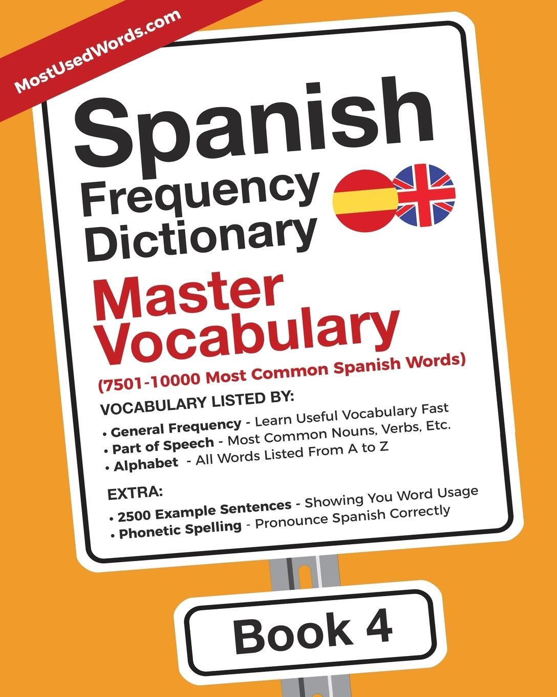 Cover: 9789492637246 | Spanish Frequency Dictionary - Master Vocabulary | Mostusedwords
