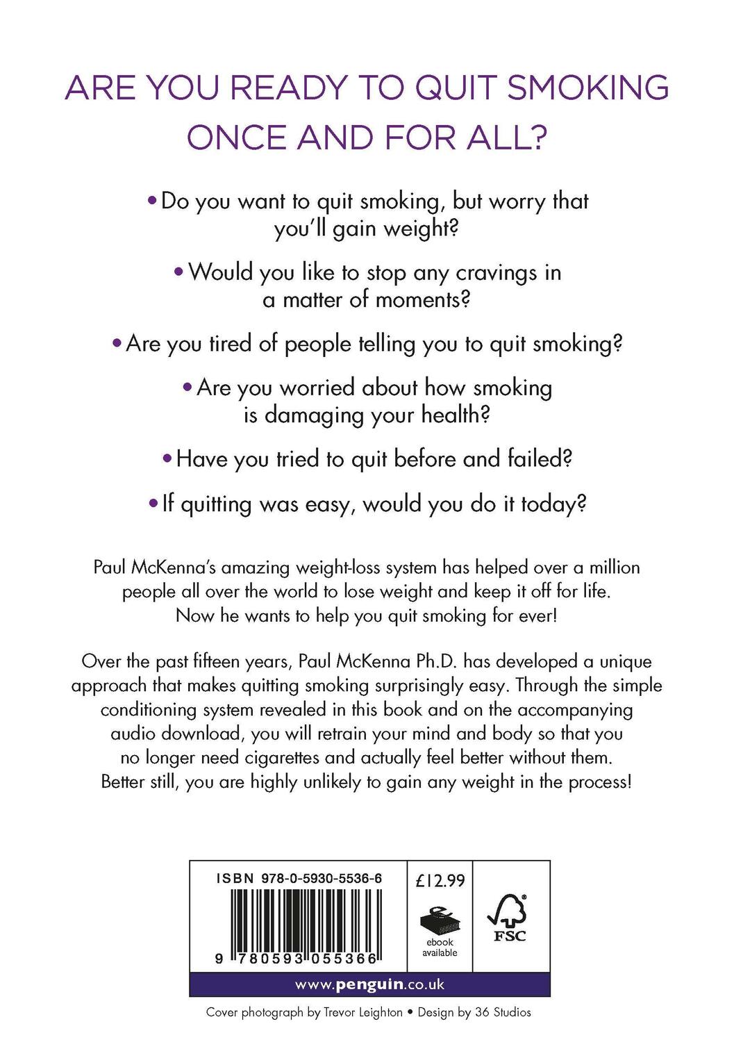Rückseite: 9780593055366 | Quit Smoking Today Without Gaining Weight | Paul McKenna | Taschenbuch