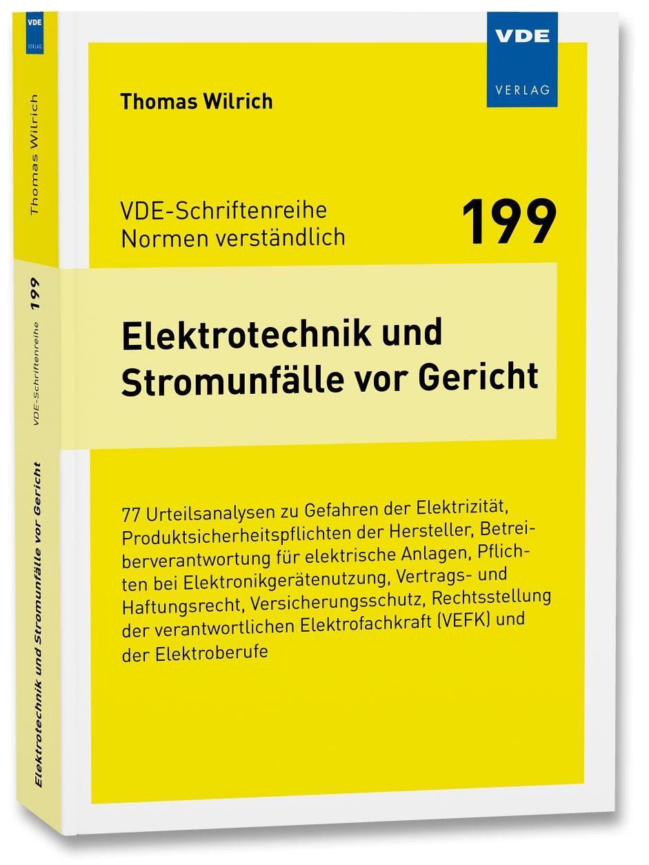 Cover: 9783800761104 | Elektrotechnik und Stromunfälle vor Gericht | Thomas Wilrich | Buch