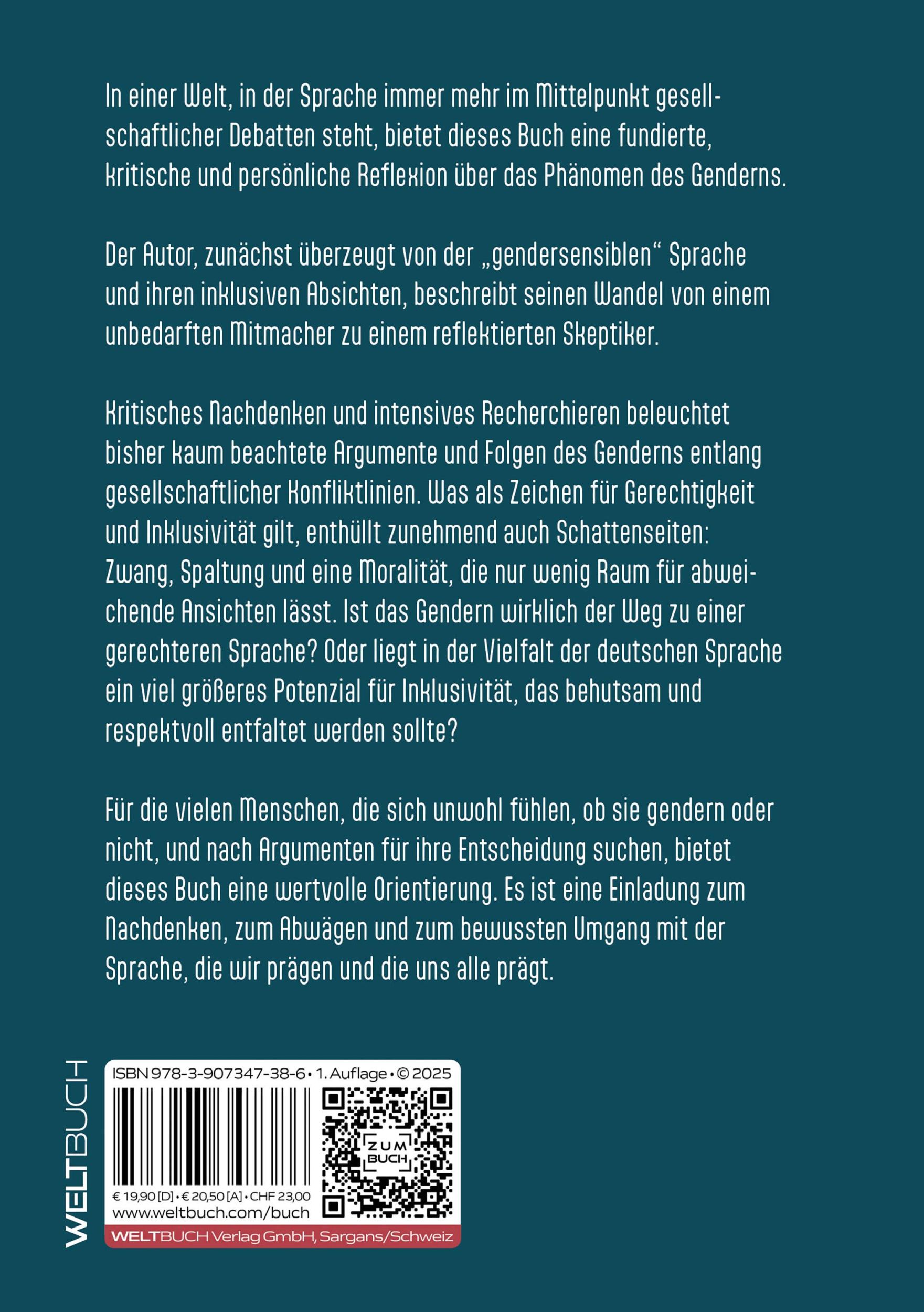 Rückseite: 9783907347386 | Das missbrauchte Geschlecht | Gendern ... geht das auch sensibel?