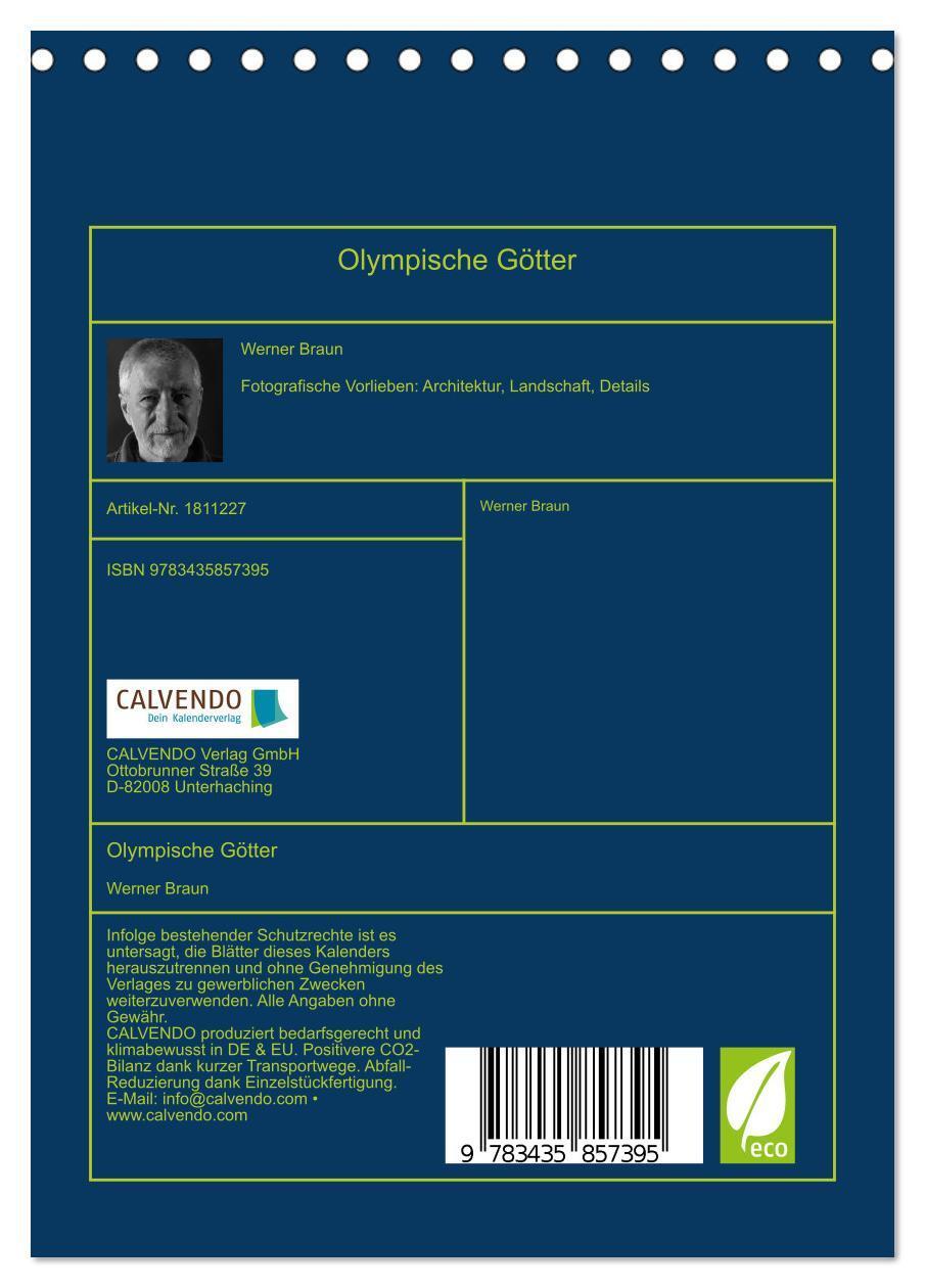 Bild: 9783435857395 | Olympische Götter (Tischkalender 2025 DIN A5 hoch), CALVENDO...