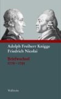 Cover: 9783892447290 | Briefwechsel 1779-1795 | Adolph Freiherr/Nicolai, Friedrich Knigge