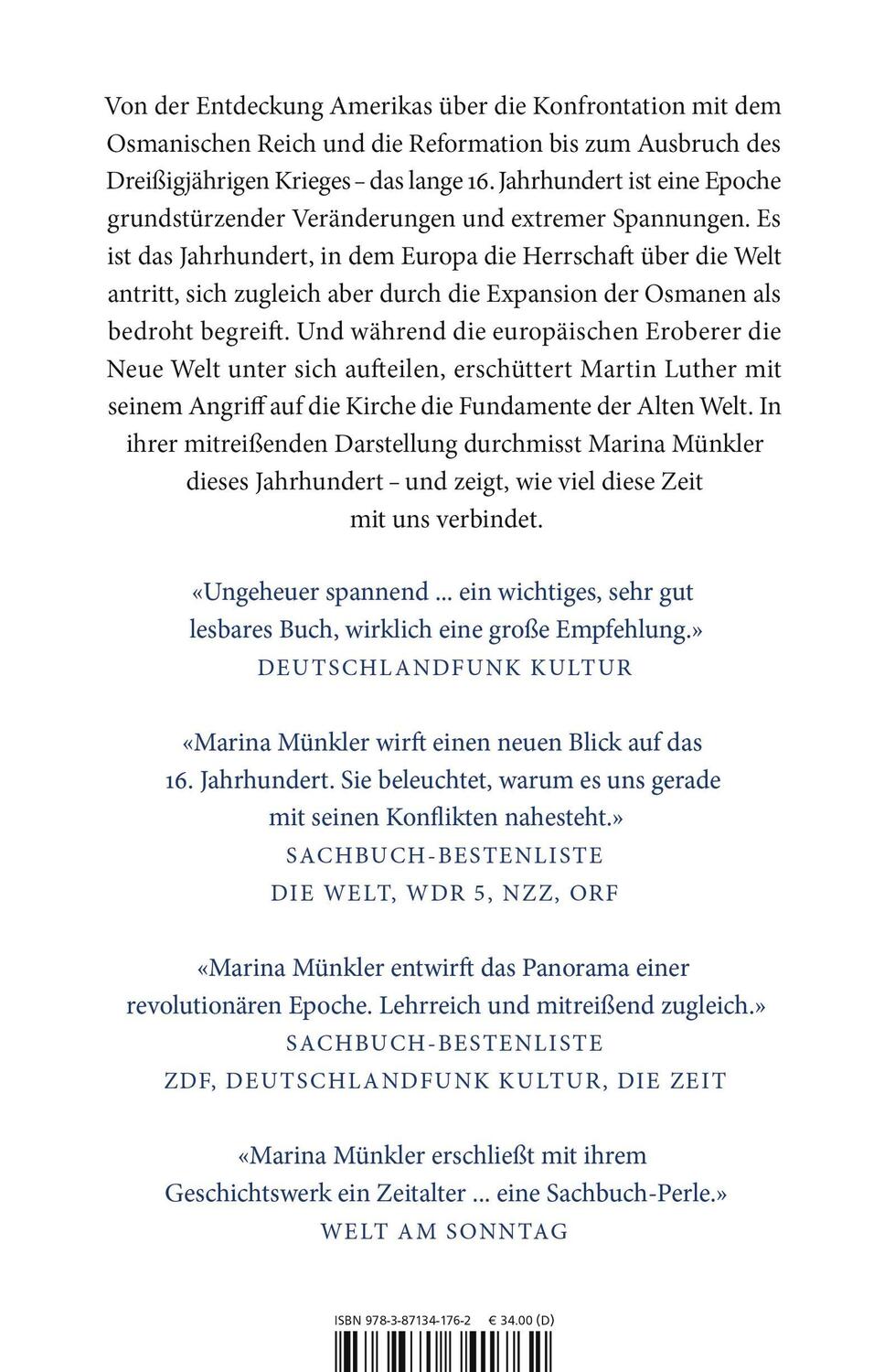 Rückseite: 9783871341762 | Anbruch der neuen Zeit | Marina Münkler | Buch | 544 S. | Deutsch