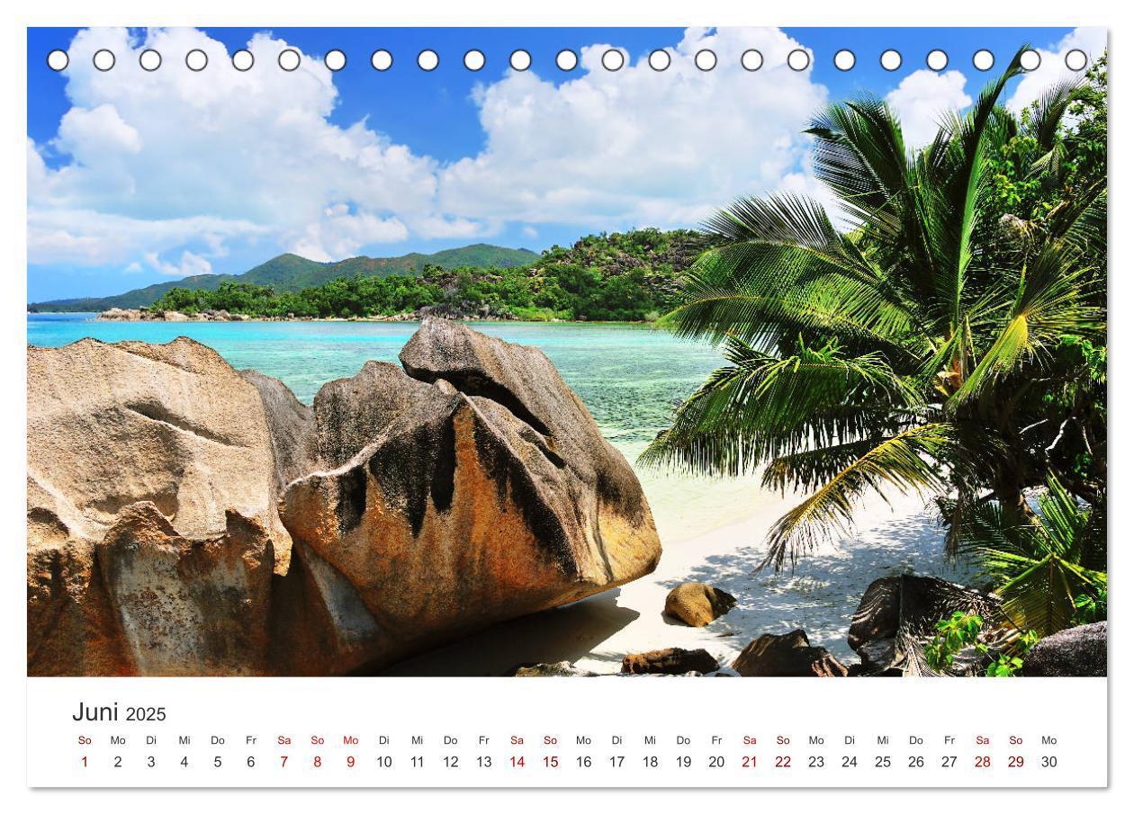 Bild: 9783435439300 | Traumstrände der Seychellen (Tischkalender 2025 DIN A5 quer),...