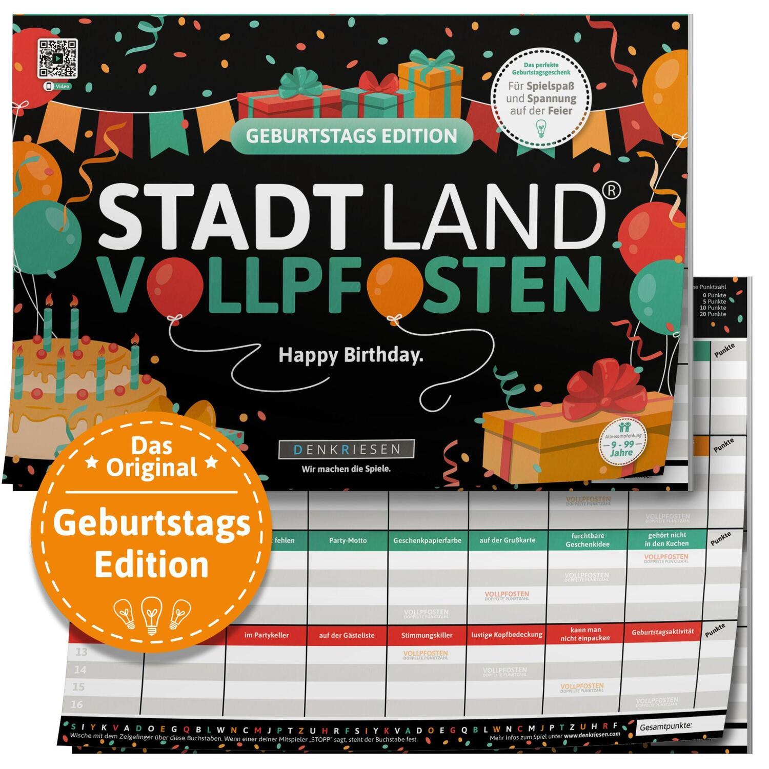 Cover: 4260528094691 | STADT LAND VOLLPFOSTEN® - GEBURTSTAGS EDITION - "Happy Birthday."