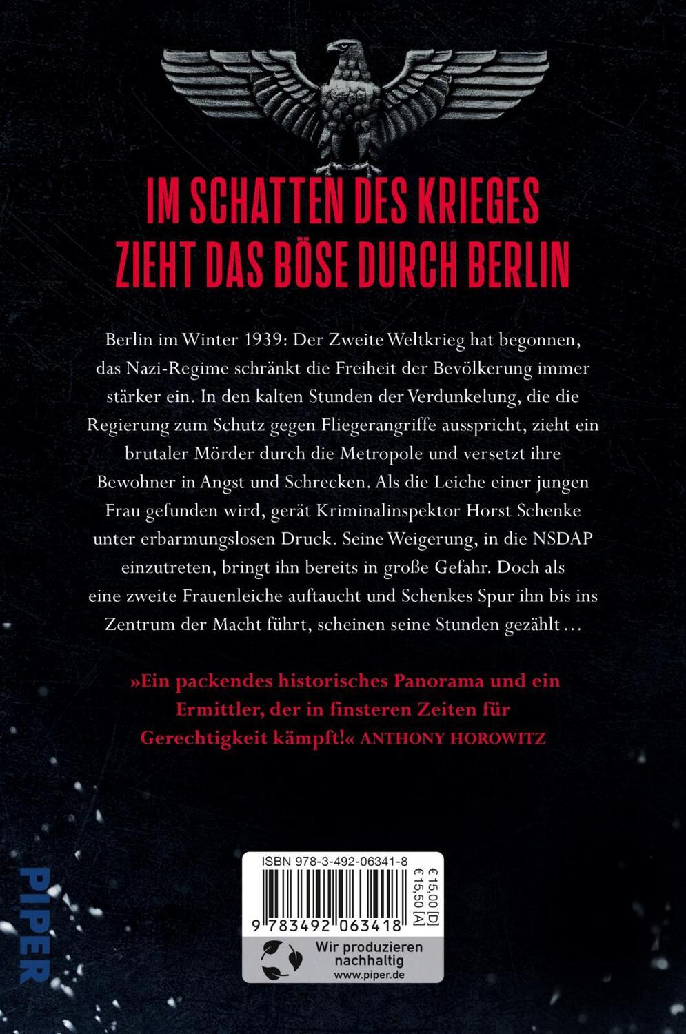 Rückseite: 9783492063418 | Verdunkelung | Simon Scarrow | Taschenbuch | Dunkles Berlin | 464 S.