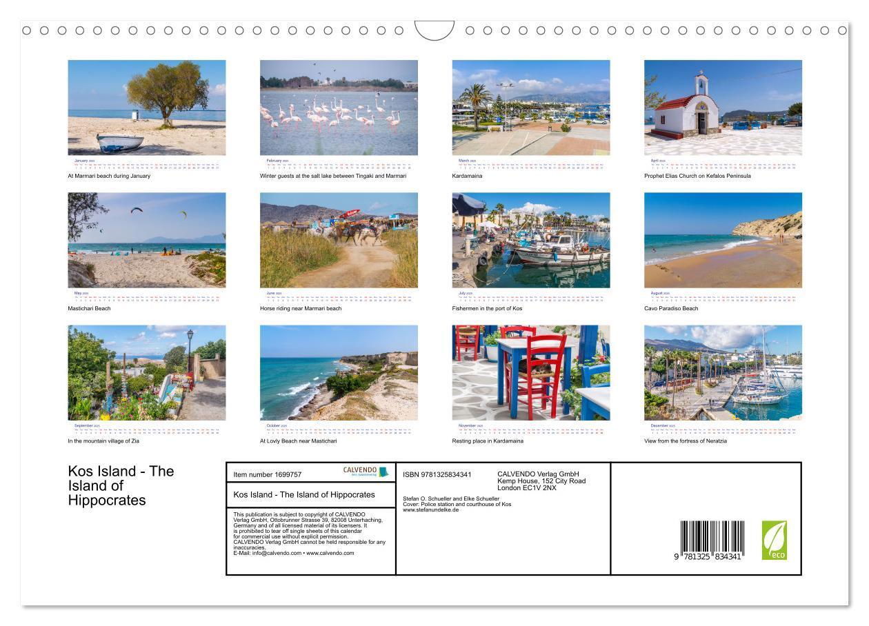 Bild: 9781325834341 | Kos Island - The Island of Hippocrates (Wall Calendar 2025 DIN A3...