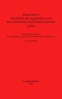 Cover: 9783939526063 | Geschichte der ägyptischen und der babylonisch-assyrischen Literatur