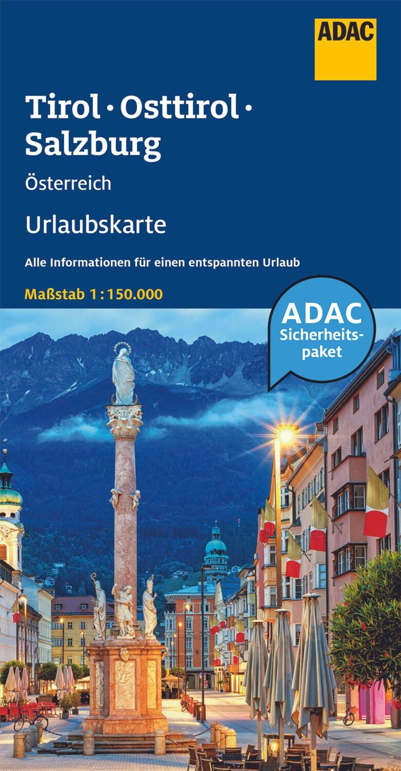 Cover: 9783826424007 | ADAC Urlaubskarte Österreich 05 Tirol, Osttirol, Salzburg 1:150.000