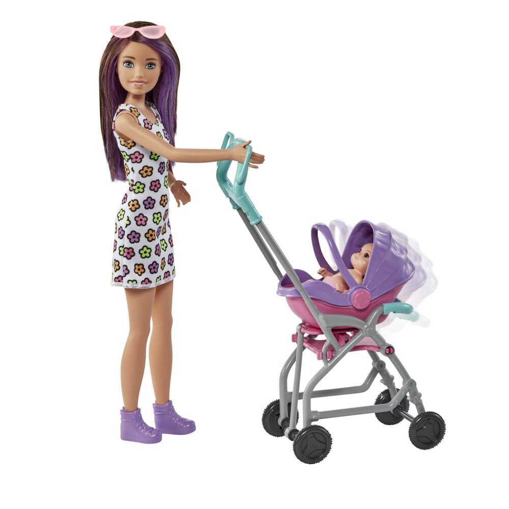 Bild: 887961961928 | Barbie Skipper Babysitters Inc. Puppe mit Kinderwagen, Baby &amp; Zubehör