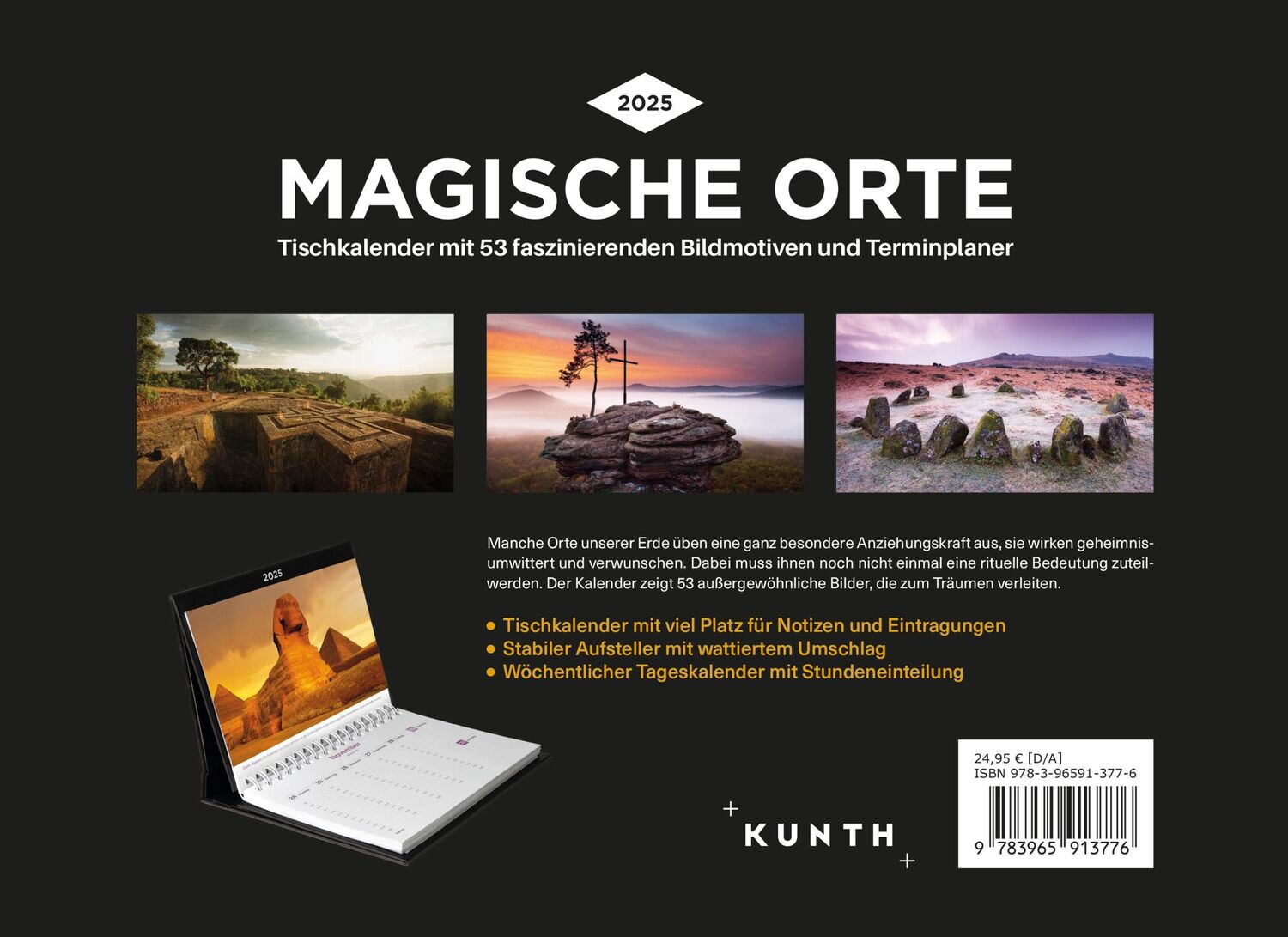 Rückseite: 9783965913776 | Magische Orte - KUNTH Tischkalender 2025 | Kalender | 54 S. | Deutsch