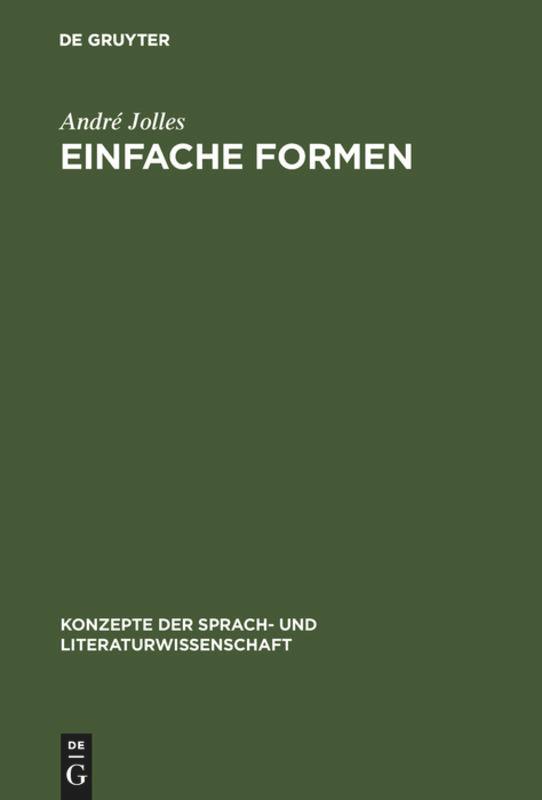 Cover: 9783484221154 | Einfache Formen | André Jolles | Buch | VI | Deutsch | 1993