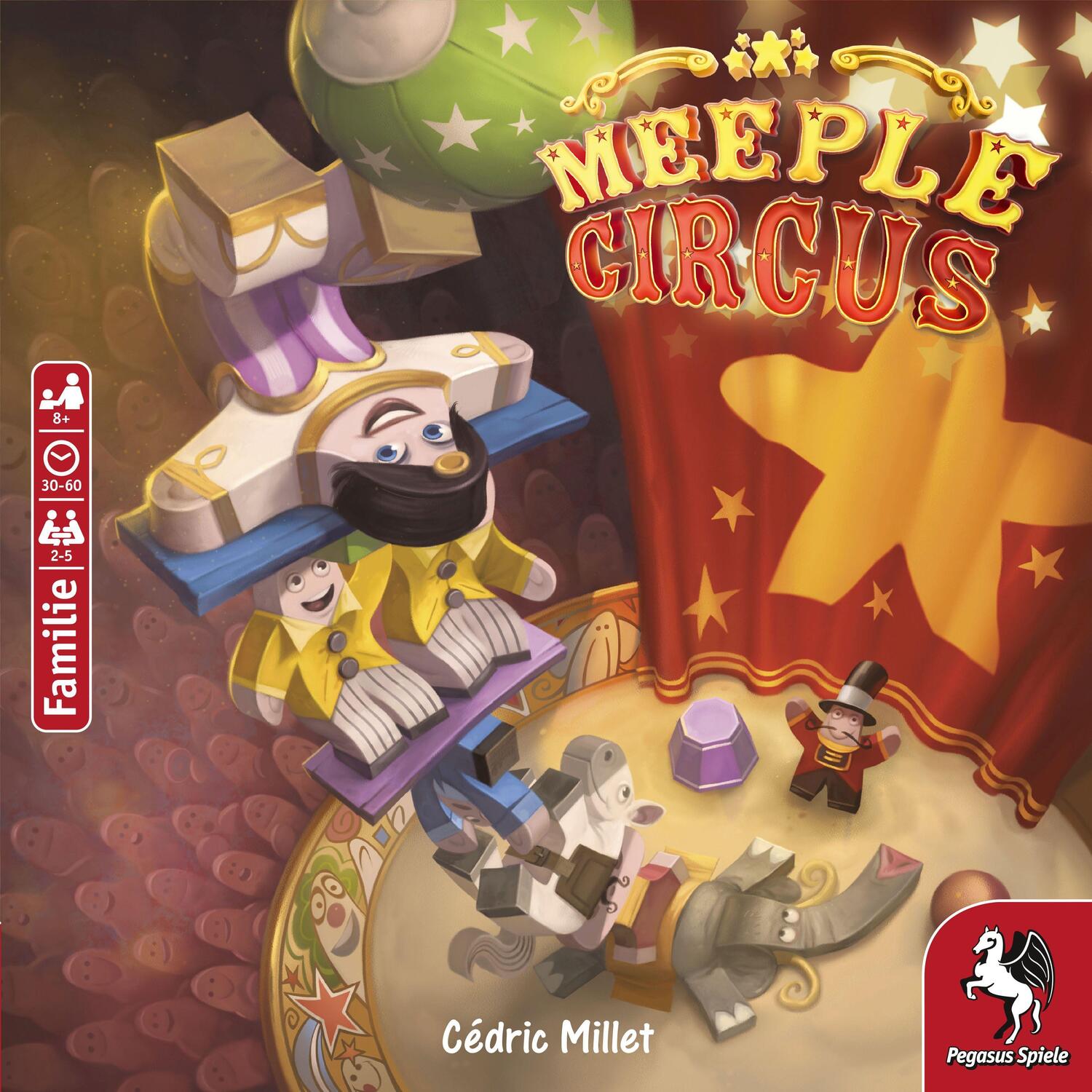 Cover: 4250231716478 | Meeple Circus (deutsche Ausgabe) | Spiel | Deutsch | 2018 | Pegasus