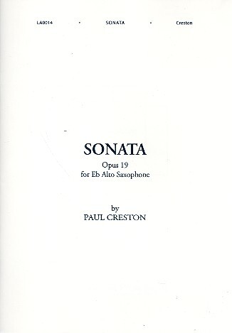 Cover: 5020679576182 | Sonata Op. 19 | Paul Creston | Shawnee Press | Buch | Shawnee Press