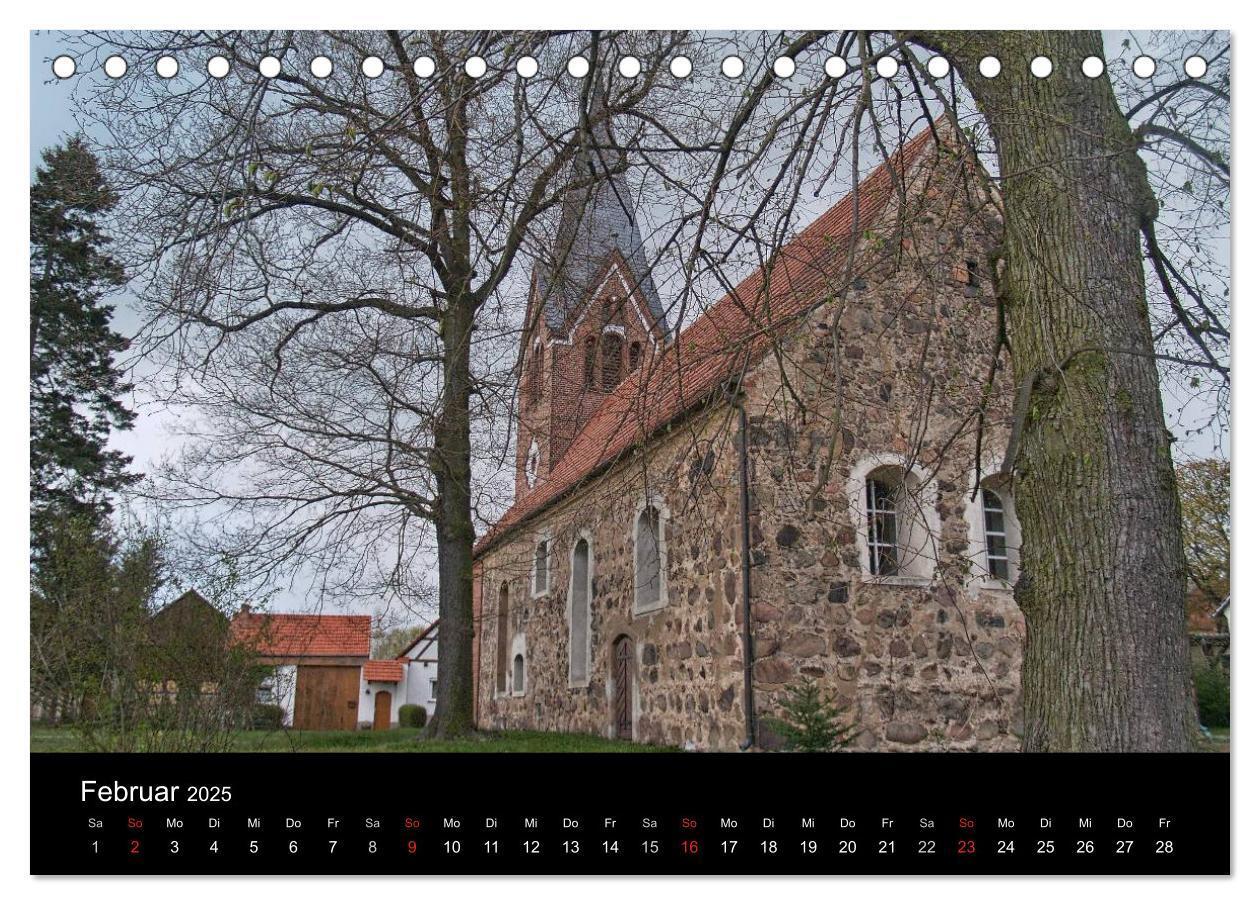 Bild: 9783435760640 | Dorfkirchen in Brandenburg (Tischkalender 2025 DIN A5 quer),...