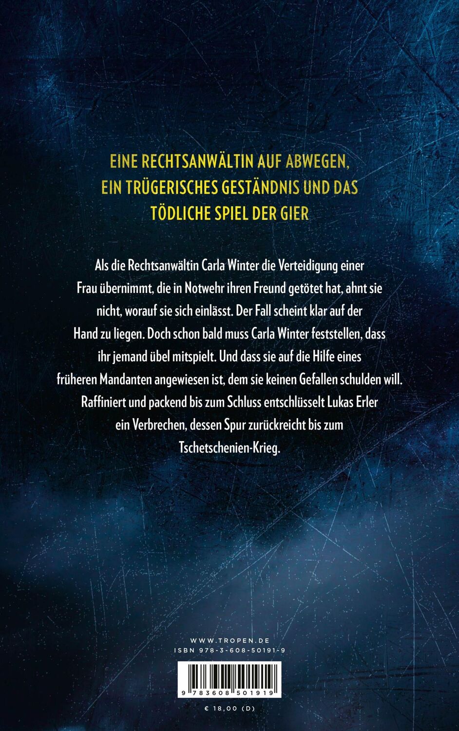 Rückseite: 9783608501919 | Das falsche Opfer | Ein Fall für Carla Winter | Lukas Erler | Buch