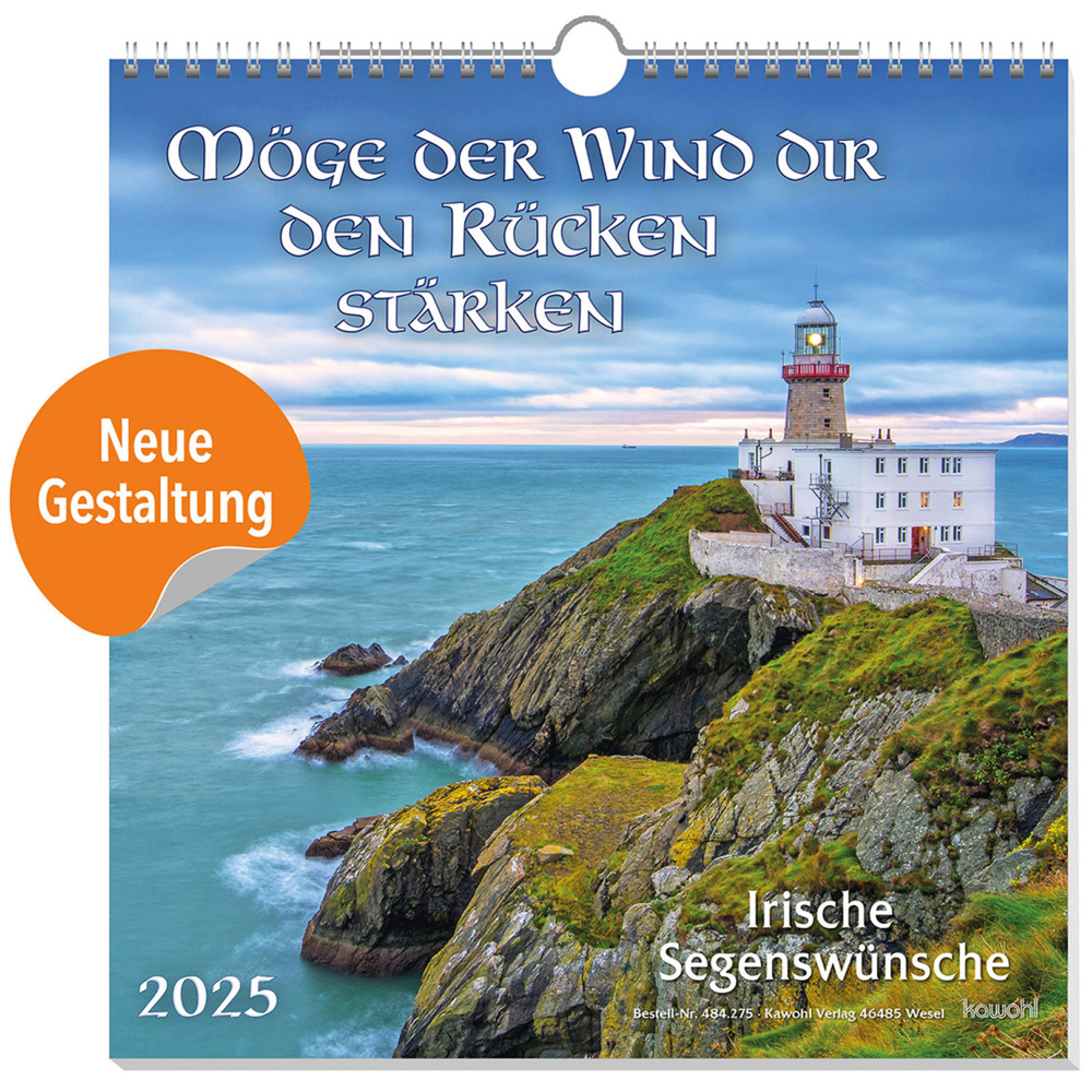 Cover: 9783754827550 | Möge der Wind dir den Rücken stärken 2025 | Irische Segenswünsche