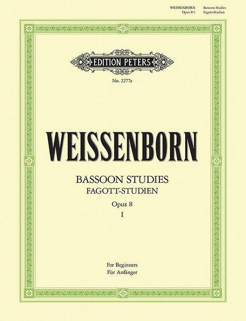 Cover: 9790014010218 | Fagott-Studien, Heft 1: Für Anfänger op. 8 | Julius Weissenborn | Buch